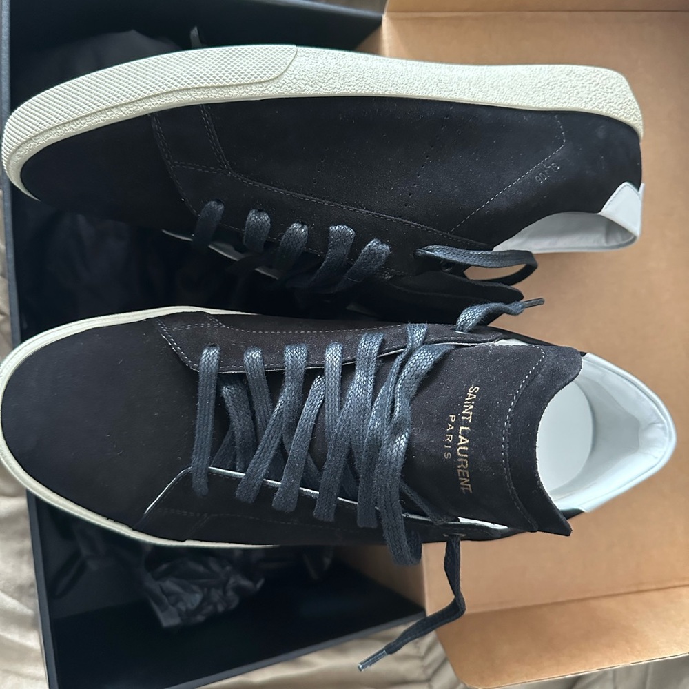 Saint Laurent Black and White Men's Sneakers